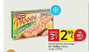 Consum Panini pernil i formatge dr oetker oferta