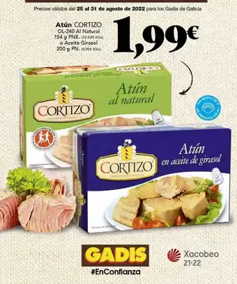 Gadis Atún cortizo ol-240 al natural oferta