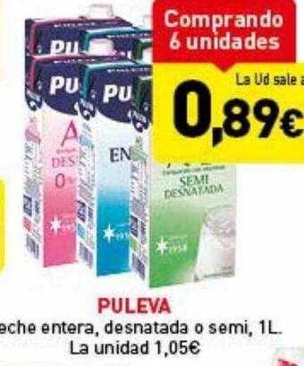 Hiperber Puleva leche entera desnatada o semi oferta
