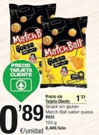 SPAR Snack sin gluten match ball sabor queso risi oferta