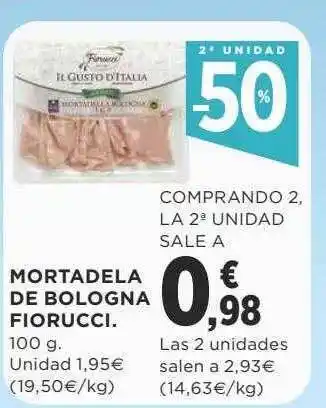 Supercor Exprés 2a unidad -50% mortadela de bologna fiorucci oferta