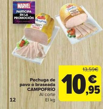 Carrefour Pechuga de pavo o braseada campofrío oferta
