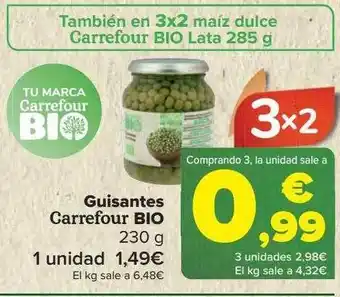 Carrefour Guisantes carrefour bio oferta