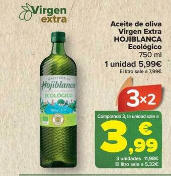 Carrefour Aceite de oliva virgen extra hojiblanca ecológico oferta