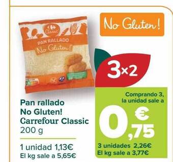 Carrefour Pan rallado no gluten! carrefour classic oferta