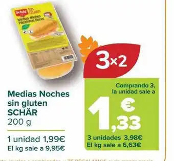 Carrefour Medias noches sin gluten schär oferta