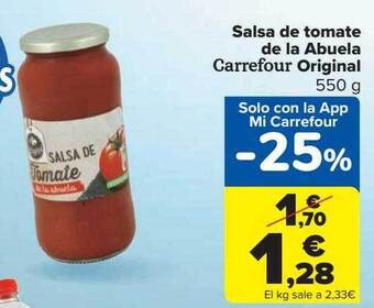 Carrefour Salsa de tomate de la abuela carrefour original oferta