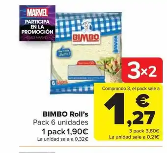 Carrefour Bimbo roll's oferta