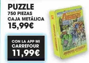 Carrefour Puzzle 750 piezas caja metálica oferta
