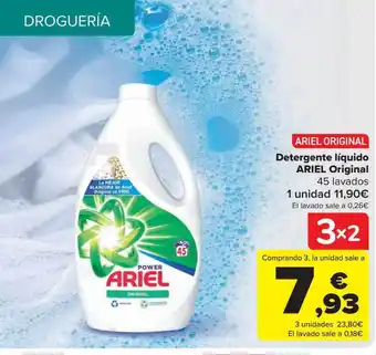 Carrefour Deergente líquido ariel original oferta