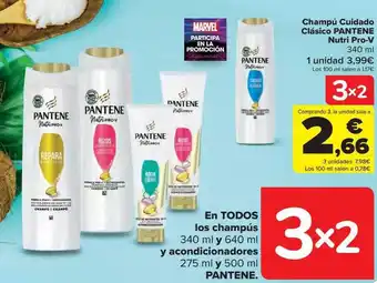 Carrefour Champú cuidado clásico pantene nutri pro-v oferta
