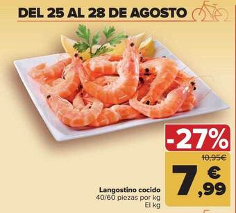 Carrefour Langostino cocido oferta