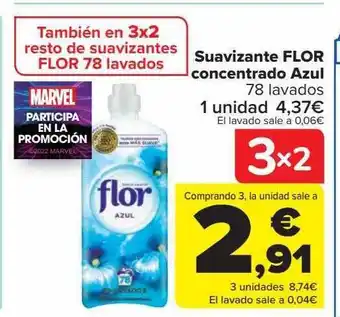 Carrefour Suavizante flor concentrado azul oferta