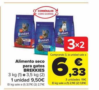 Carrefour Alimento seco para gatos brekkies oferta