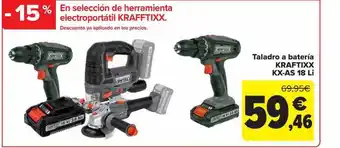 Carrefour Taladro a batería kraftixx kx-as 18 li oferta