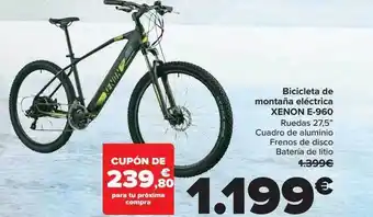 Carrefour Bicicleta de montaña eléctrica xenon e-960 oferta