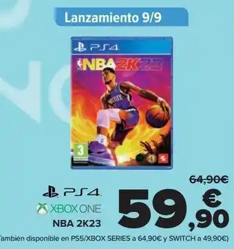 Carrefour Xbox one nba 2k23 ps4 oferta