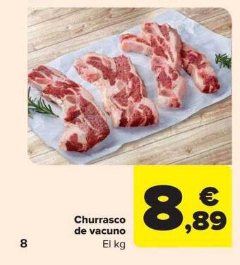 Carrefour Churrasco de vacuno oferta
