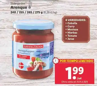 Lidl Södergärden arenque oferta