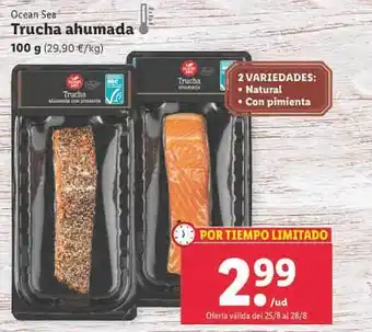 Lidl Ocean sea trucha ahumada oferta