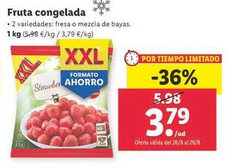 Lidl Fruta congelada oferta
