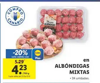 Lidl Albóndigas mixtas oferta