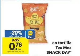 Lidl Tortilla tex mex snack day oferta