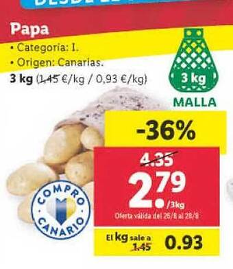 Lidl Papa oferta