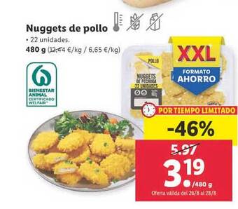 Lidl Nuggets de pollo oferta