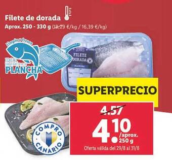 Lidl Filete de dorada oferta
