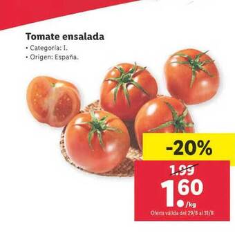 Lidl Tomate ensalada oferta
