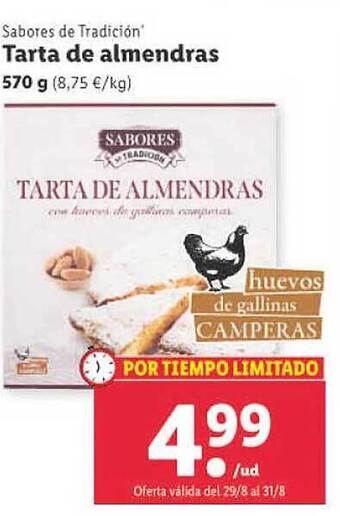 Lidl Sabores de tradición tarta de almendras oferta