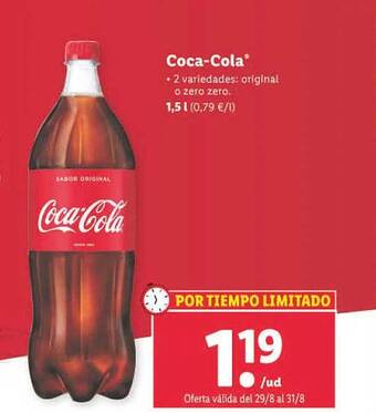 Lidl Coca-cola oferta
