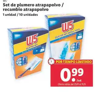 Lidl W5 set de plumero atrapapolvo recambio atrapapolvo oferta