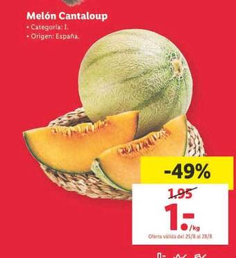 Lidl Melón cantaloup oferta