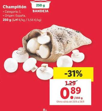 Lidl Champiñón oferta
