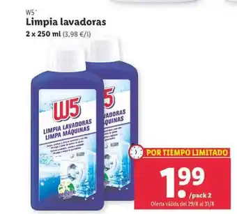 Lidl W5 limpia lavadoras oferta