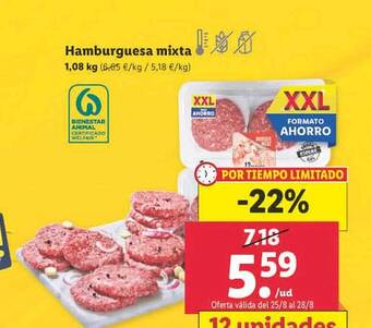 Lidl Hamburguesa mixta oferta