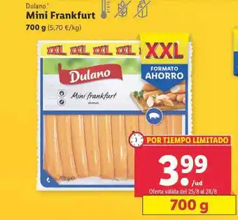 Lidl Dulano mini frankfurt oferta