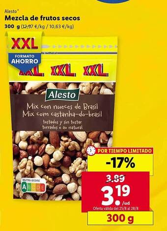 Lidl Alesto mezcla de frutos secos oferta