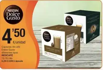 SPAR Cápsulas de café dolce gusto diferentes tipos nescafé oferta