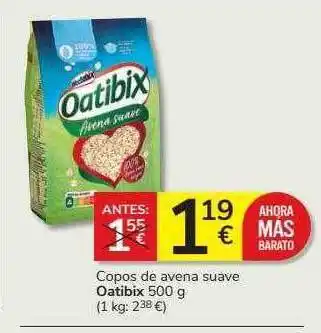 Supermercados Charter Copos de avena suave oatibix oferta