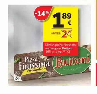 Supermercados Charter Masa pizza finissima rectangular buitoni oferta
