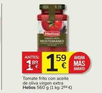 Supermercados Charter Tomate frito con aceite de oliva virgen extra helios oferta