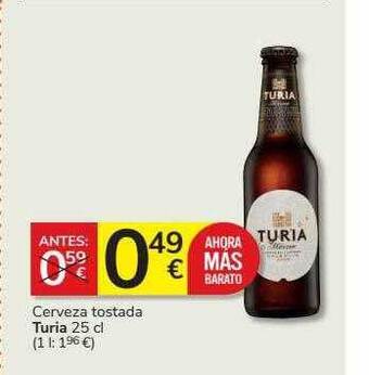 Supermercados Charter Cerveza tostada turia oferta