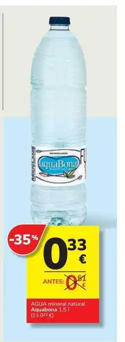 Supermercados Charter Agua mineral natural aquabona oferta