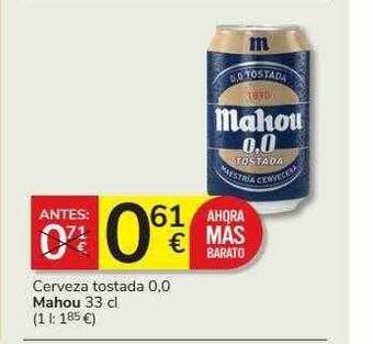 Supermercados Charter Cerveza tostada 0.0 mahou oferta