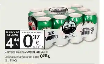 Supermercados Charter Cerveza clásica amstel oferta