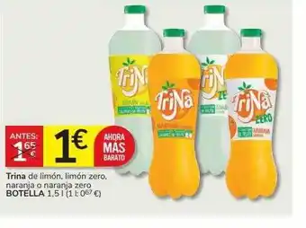 Supermercados Charter Trina de limón limón zero naranja o naranja zero oferta