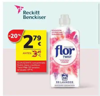Supermercados Charter Suavizante concentrado frutos rojos y exóticos twist flor oferta